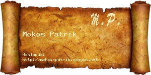 Mokos Patrik névjegykártya