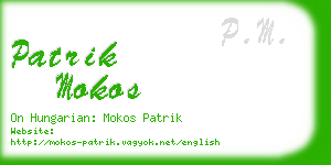 patrik mokos business card